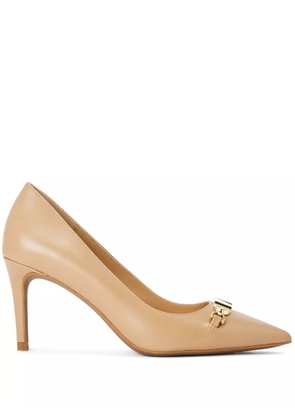 Michael Michael Kors 75mm appliqué-logo leather pumps - Neutrals