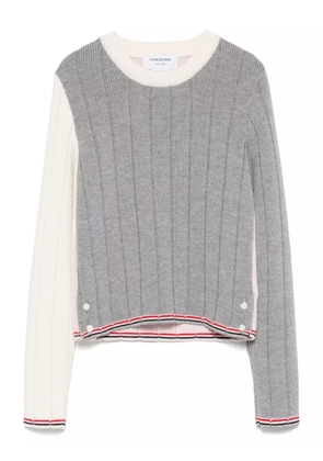 Thom Browne virgin wool ribbed jumper - Grey