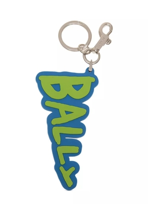 Bally logo-patch keyring - Blue