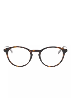Gucci Eyewear round-frame glasses - Brown