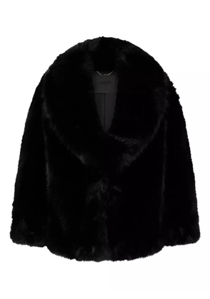 LIU JO long-sleeved faux-fur coat - Black