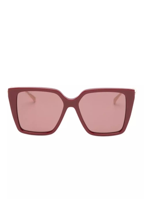Gucci Eyewear geometric-frame sunglasses - Gold