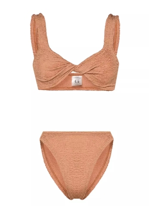 Hunza G Juno crinkle bikini - Brown