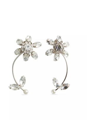DSQUARED2 floral crystal earrings - Silver
