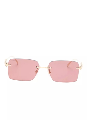 Cartier Eyewear rectangle-frame sunglasses - Gold