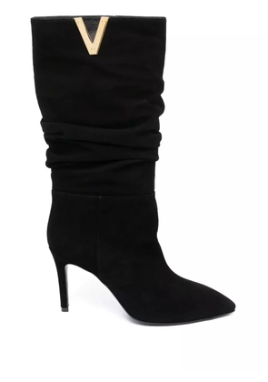 Via Roma 15 V-plaque mid-calf boots - Black