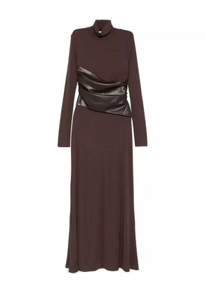 Nanushka turtleneck maxi dress - Brown
