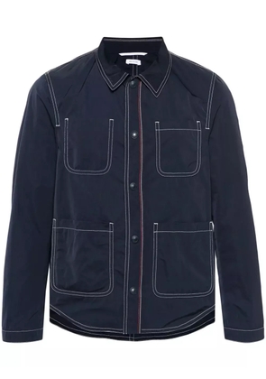 Thom Browne contrast-stitching shirt jacket - Blue
