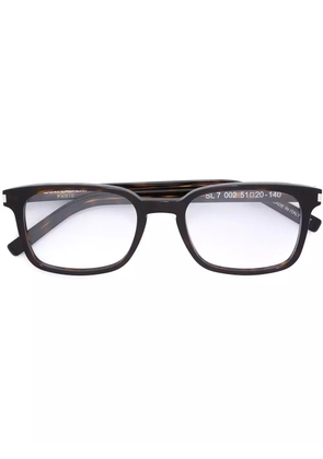 Saint Laurent Eyewear square frame glasses - Brown
