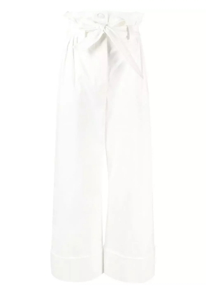 Max Mara paper-bag waist trousers - White