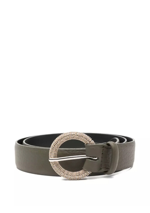 Orciani beaded leather belt - Green