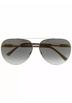 Jimmy Choo Eyewear Gray pilot-frame sunglasses - Brown