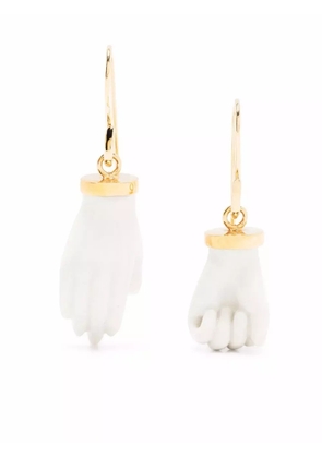 Andres Gallardo little hand earrings - White