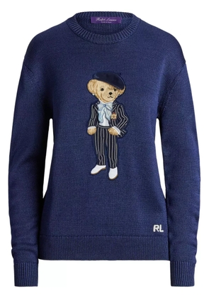 Ralph Lauren Collection Polo Bear-embroidered sweater - Blue
