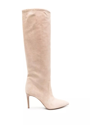Paris Texas 85mm knee-high suede boots - Neutrals