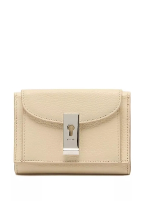 Bally Lock Me grained-leather wallet - Neutrals