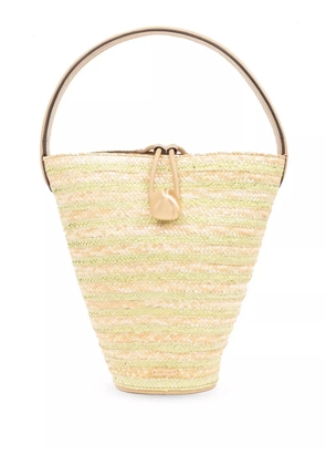 Cult Gaia Freedie striped bucket shoulder bag - Neutrals