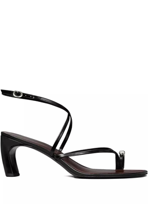 Tory Burch Pierced strappy open-toe heels - Black