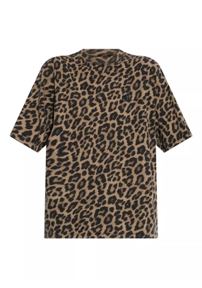 ANINE BING leopard-print T-shirt - Black