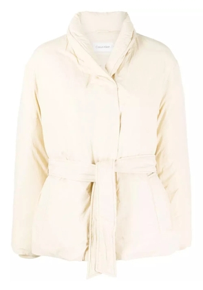 Calvin Klein down wrap puffer jacket - Neutrals