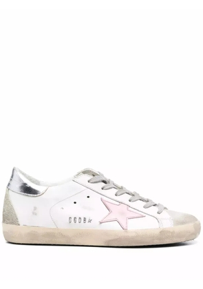 Golden Goose star-patch leather low-top sneakers - White