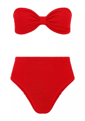 Hunza G Ruby stretch-design bikini set - Red