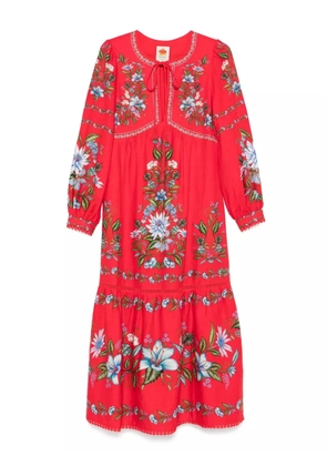 FARM Rio Sweet Bloom Bouquet-print dress - Red