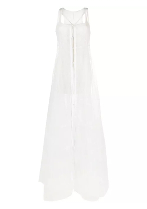 Jacquemus La robe Dentelle sheer panelled gown - White