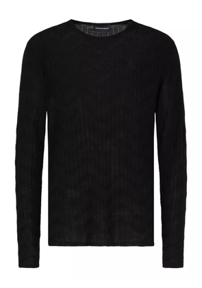 Emporio Armani ribbed wool sweater - Black