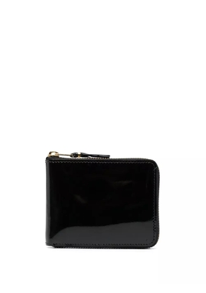 Comme Des Garçons Wallet patent leather zipped wallet - Black
