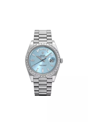 Rolex 2017 Day-Date diamond-bezel 40mm - Blue