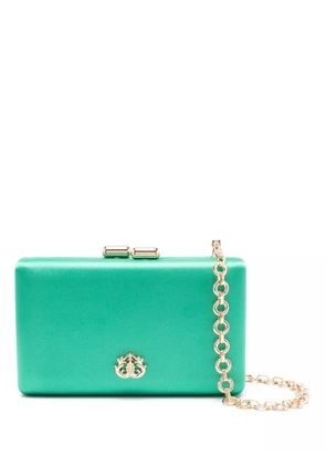 Isla Eva logo-plaque clutch bag - Green