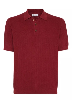 Brunello Cucinelli cotton polo shirt - Red