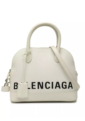 Balenciaga Pre-Owned 2018 S Grained Calfskin Ville Top Handle Bag satchel - White