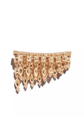 MARIA TASH 18kt yellow gold curved tassel bar single earring