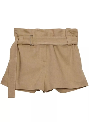 MSGM belted shorts - Neutrals
