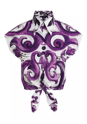 Dolce & Gabbana graphic-print cotton shirt - White