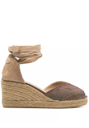 Castañer x ETRO 70mm Bilina espadrilles - Brown