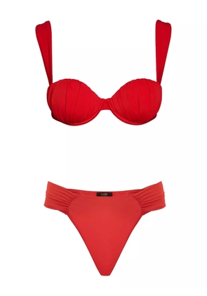 Noire Swimwear ruched balconette bikini - Red