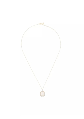 Mateo 14kt yellow gold diamond B necklace