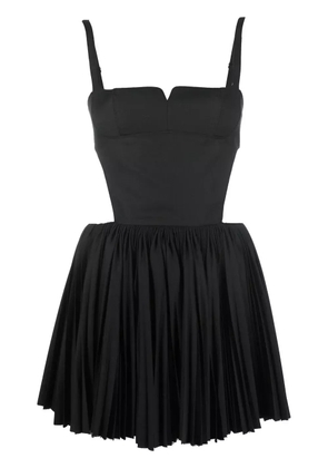 SHUSHU/TONG open-back pleated minidress - Black