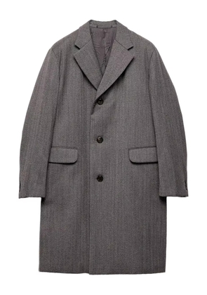 Prada notch-lapel wool coat - Grey