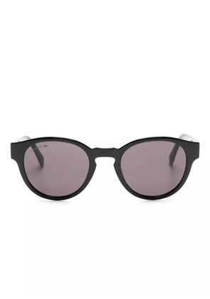 Lacoste logo-engraved round-frame sunglasses - Black
