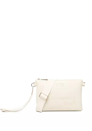 V°73 logo-engraved satchel bag - Neutrals