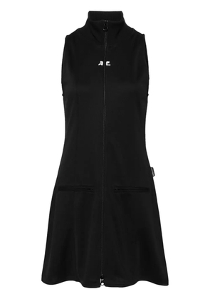 Courrèges Interlock logo-embroidered minidress - Black