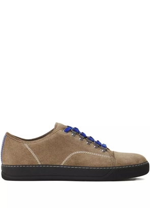 Lanvin suede lace-up sneakers - Neutrals