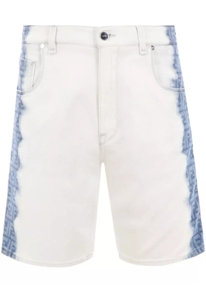 FENDI bleached denim shorts - White