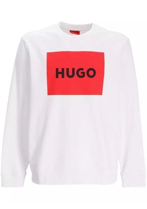 HUGO logo-print cotton sweatshirt - White