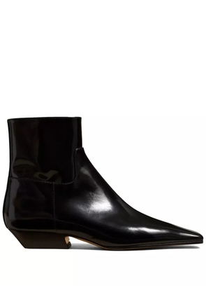 KHAITE The Marfa ankle leather boots - Black