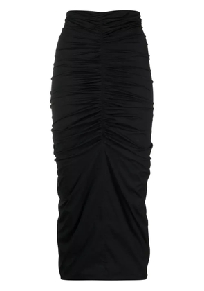 Philosophy Di Lorenzo Serafini gathered detailing midi skirt - Black